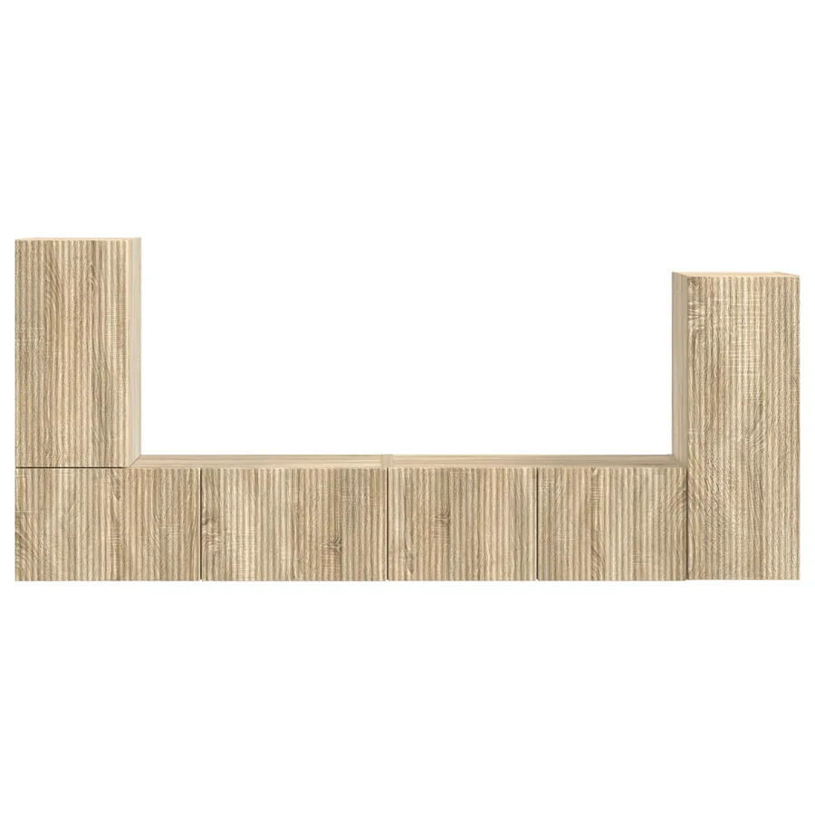 Ensemble meuble TV 4 pcs Chêne Sonoma Bois d'ingénierie - 9
