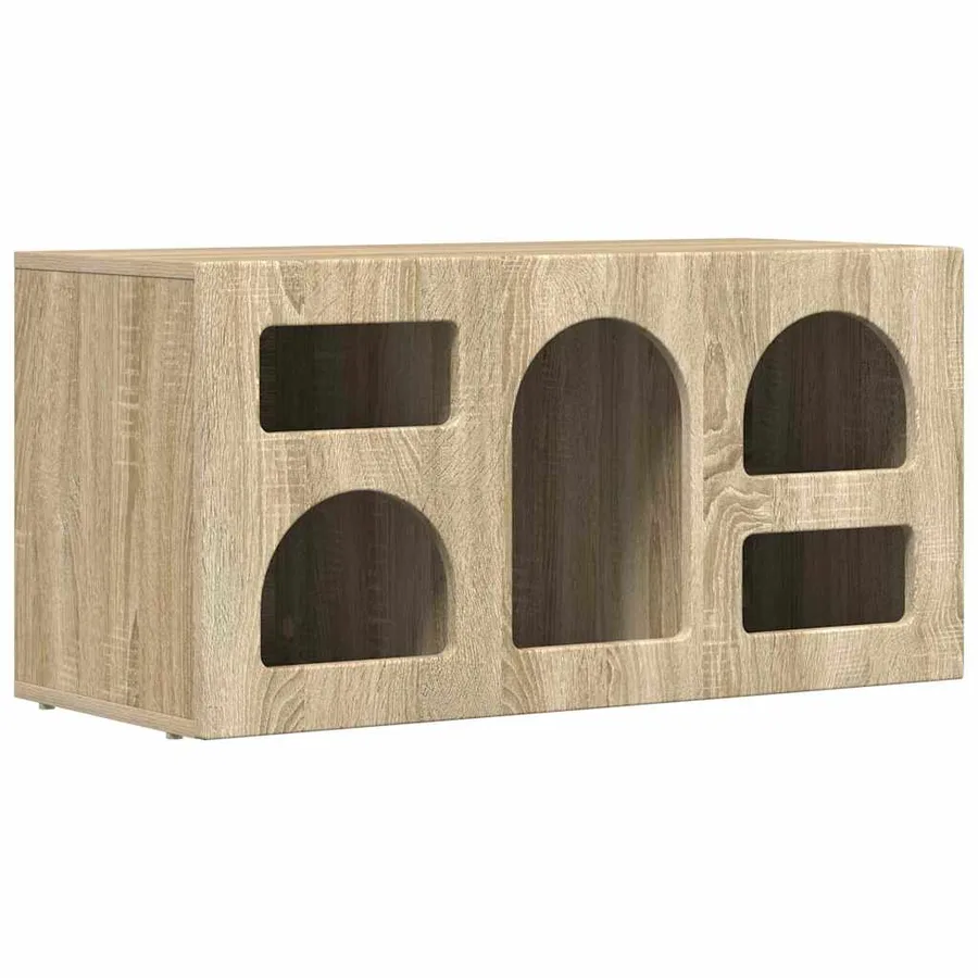 Meuble TV ELST 80 x 35 x 40 cm Chêne Sonoma Bois d'ingénierie - 2
