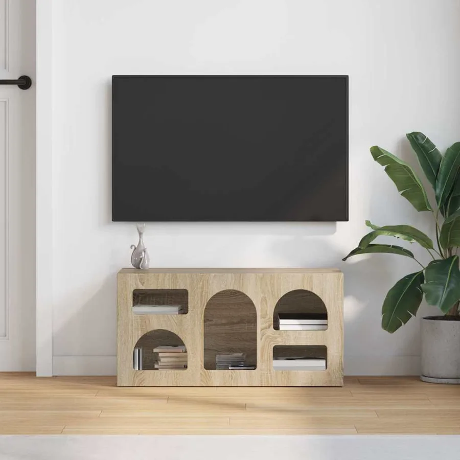 Meuble TV ELST 80 x 35 x 40 cm Chêne Sonoma Bois d'ingénierie - 4