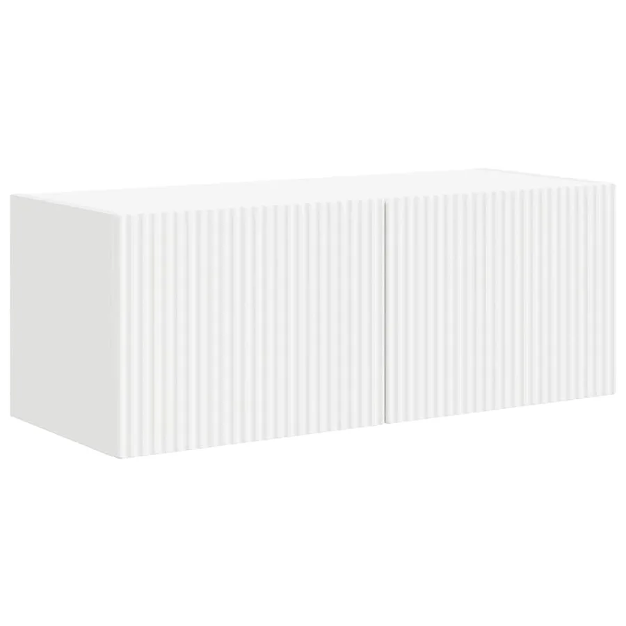 Meuble TV mural Blanc 78,5 x 31 x 29,5 cm Bois d'ingénierie - 2