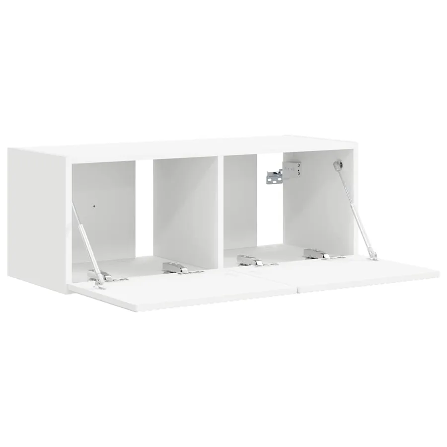Meuble TV mural Blanc 78,5 x 31 x 29,5 cm Bois d'ingénierie - 5
