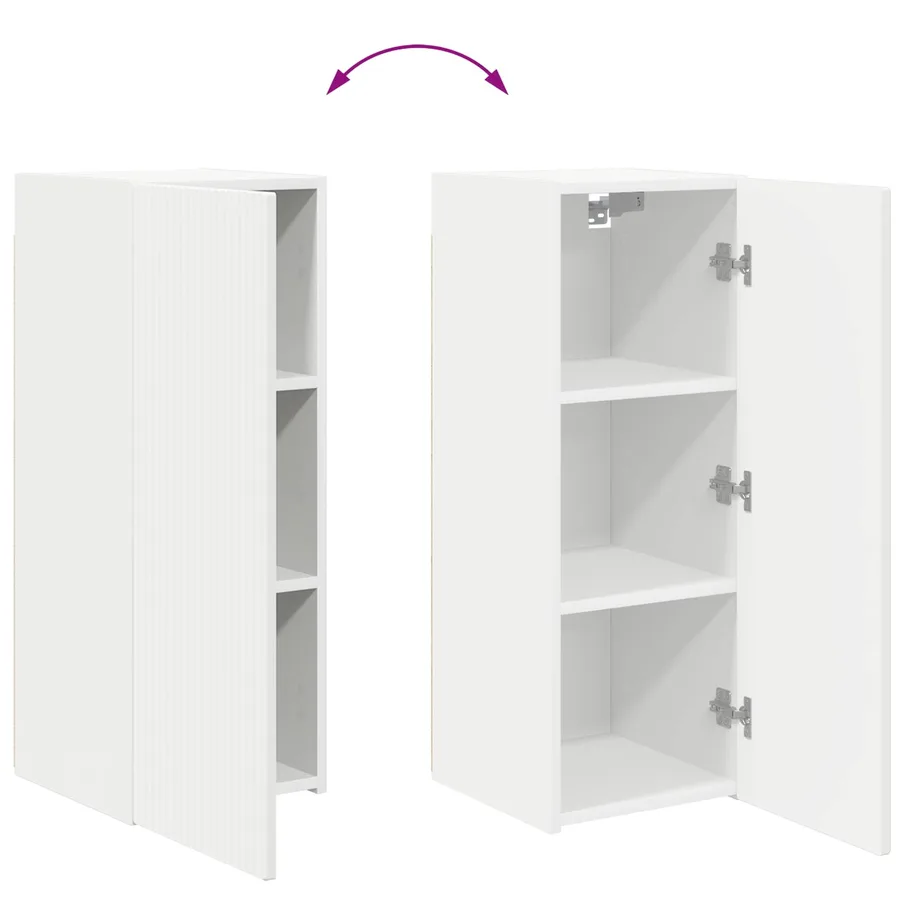 Ensemble meuble TV 4 pcs Blanc Bois d'ingénierie - 15