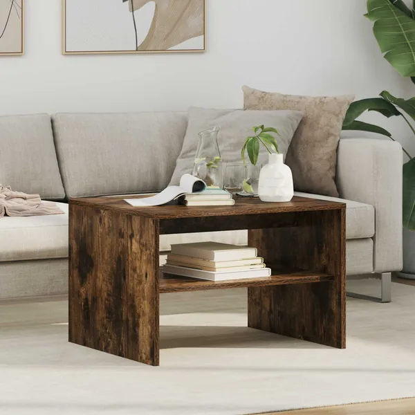 Table basse Chêne fumé 60 x 50 x 40 cm Bois d'ingénierie