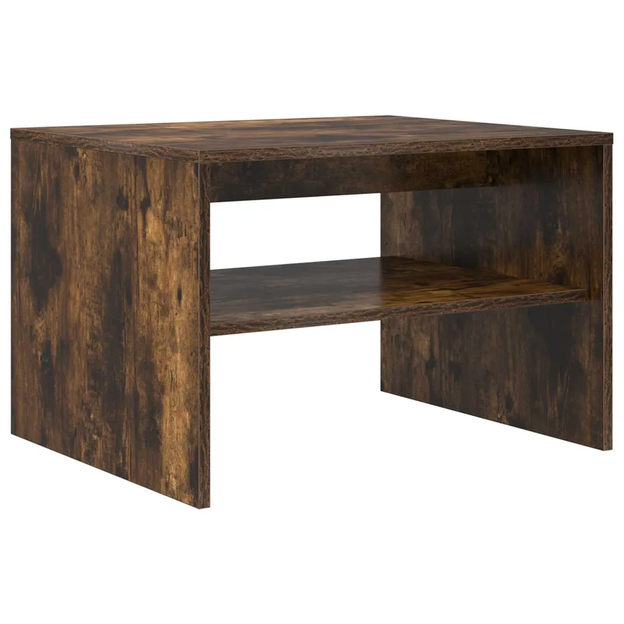 Table basse Chêne fumé 60 x 50 x 40 cm Bois d'ingénierie - 2