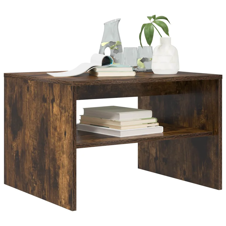 Table basse Chêne fumé 60 x 50 x 40 cm Bois d'ingénierie - 3