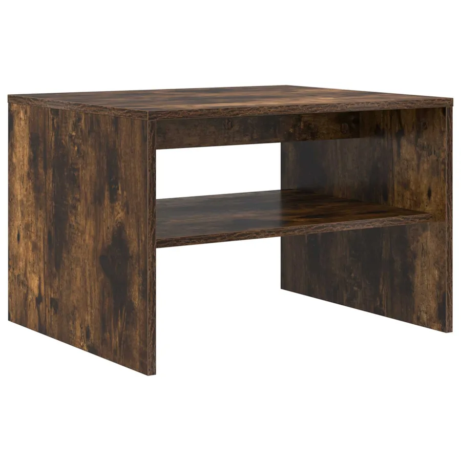 Table basse Chêne fumé 60 x 50 x 40 cm Bois d'ingénierie - 7