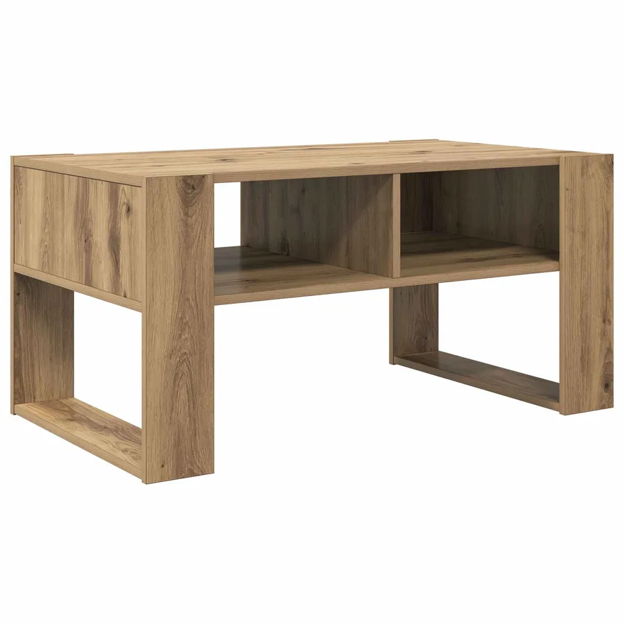 Table basse Chêne artisanal 92 x 53 x 45 cm Bois d'ingénierie - 2