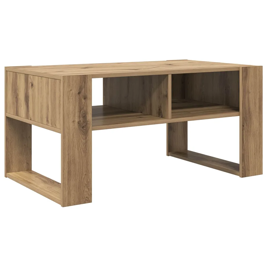Table basse Chêne artisanal 92 x 53 x 45 cm Bois d'ingénierie - 7