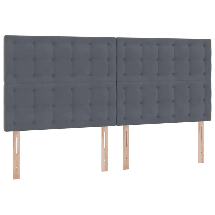 Lit de rangement LED avec matelas Gris foncé 200 x 200 cm - 10