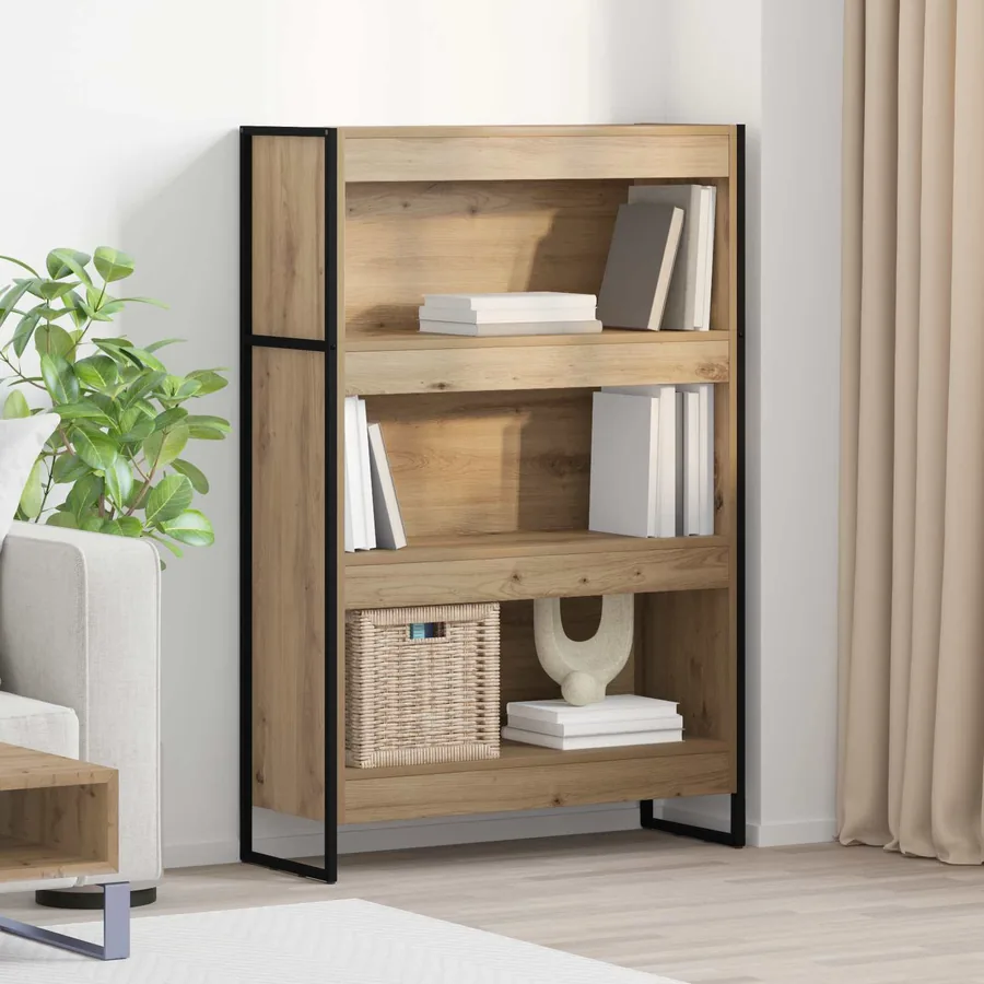 Bibliothèque 80 x 30 x 121 cm Bois d'ingénierie Chêne artisan