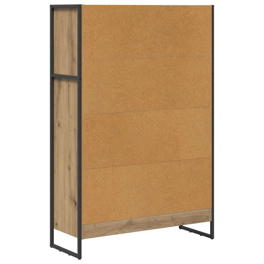 Bibliothèque 80 x 30 x 121 cm Bois d'ingénierie Chêne artisan - 7