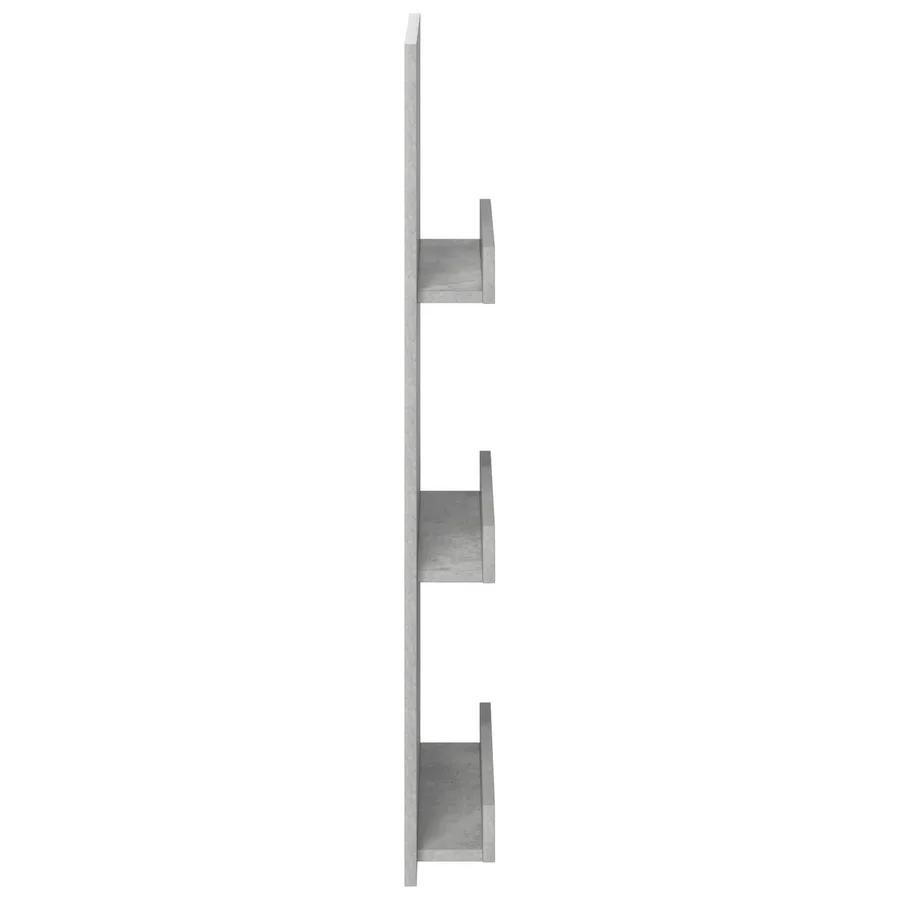 Étagère à magazines avec étagère Gris béton 43 x 11 x 102 cm - 6