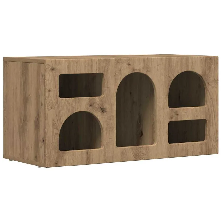 Meuble TV ELST 80 x 35 x 40 cm Chêne artisanal - 2