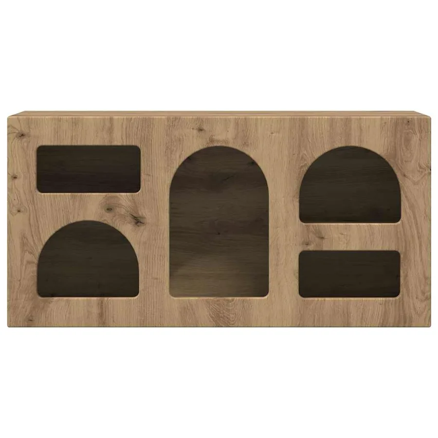 Meuble TV ELST 80 x 35 x 40 cm Chêne artisanal - 5