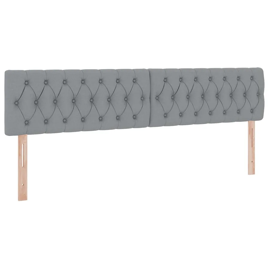 Lit de rangement LED avec matelas Gris clair 200 x 200 cm Tissu - 8