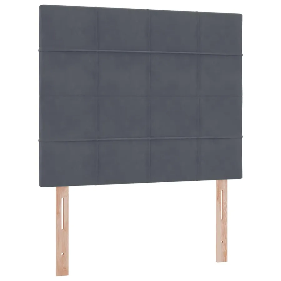 Lit avec rangement et matelas Gris foncé 120 x 200 cm Velours - 9