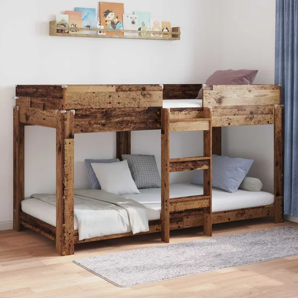 Lit Superposé pour Enfants Bois ancien 80 x 200 cm