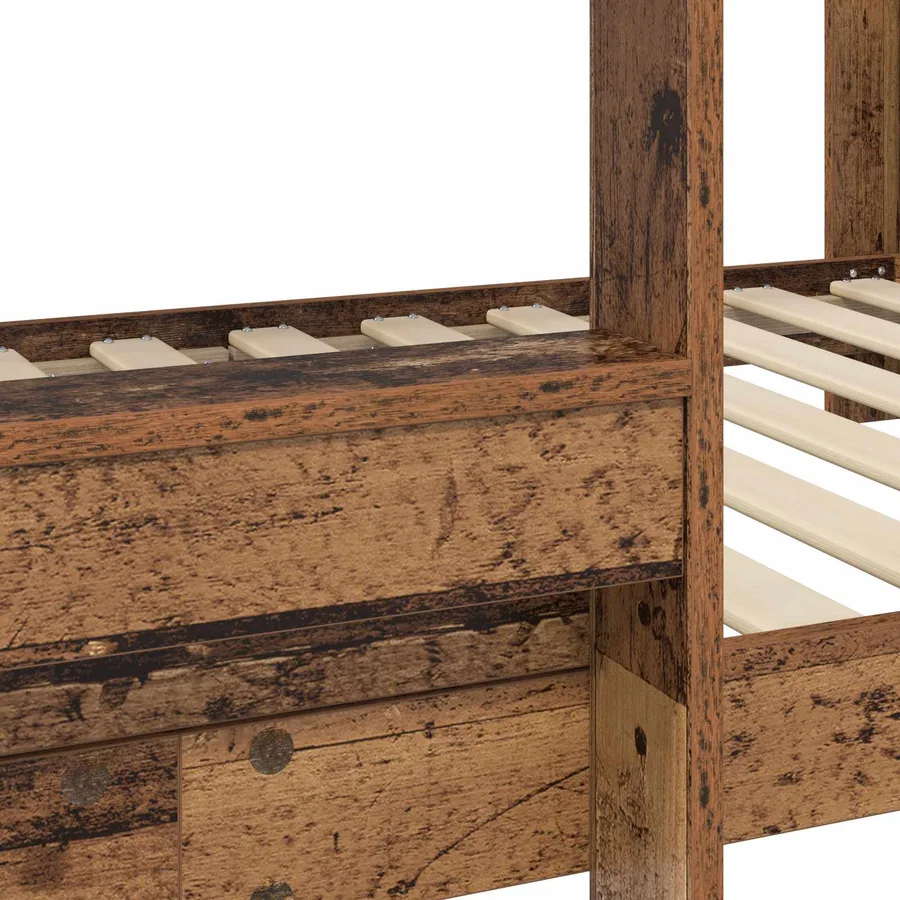 Lit Superposé pour Enfants Bois ancien 80 x 200 cm - 9