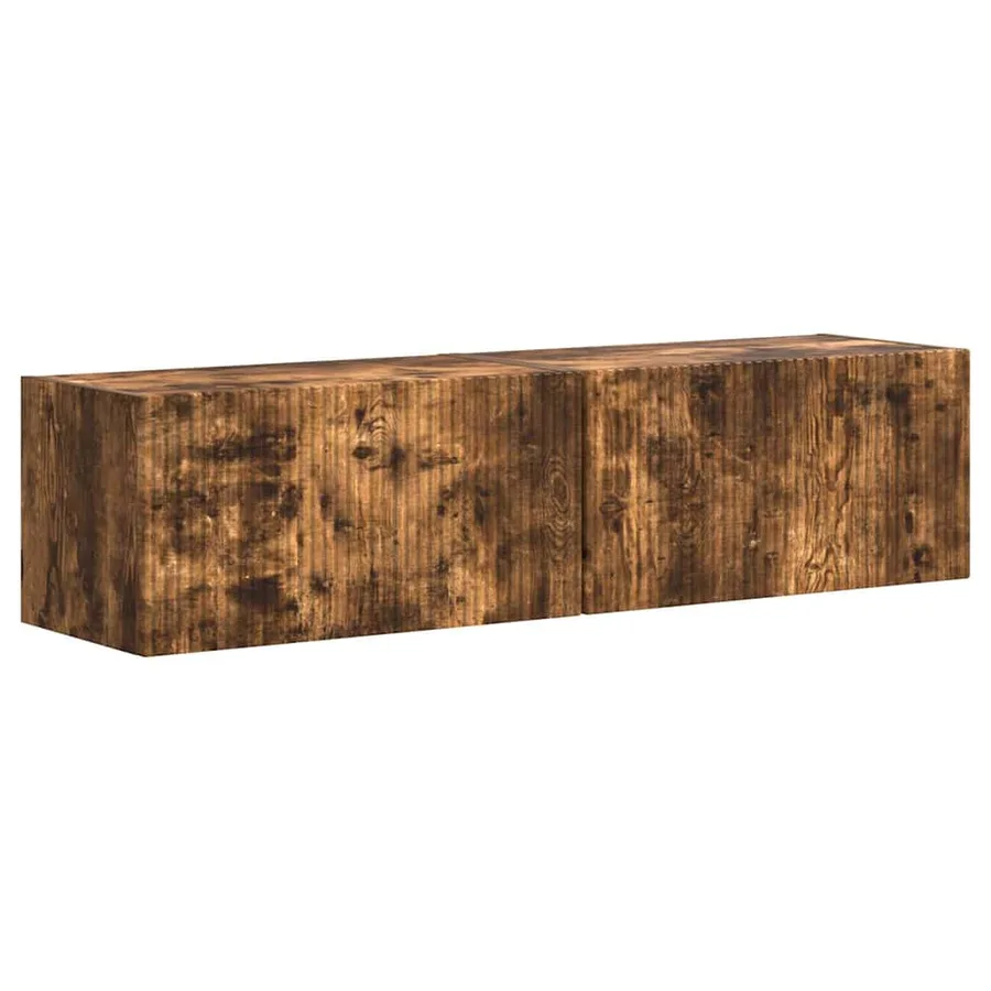 Meuble TV mural 2 pcs Chêne fumé 60 x 31 x 29,5 cm - 2