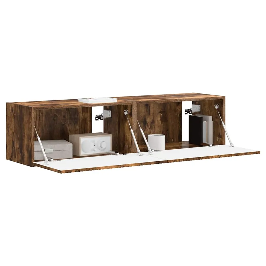 Meuble TV mural 2 pcs Chêne fumé 60 x 31 x 29,5 cm - 3