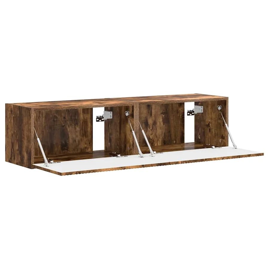 Meuble TV mural 2 pcs Chêne fumé 60 x 31 x 29,5 cm - 6