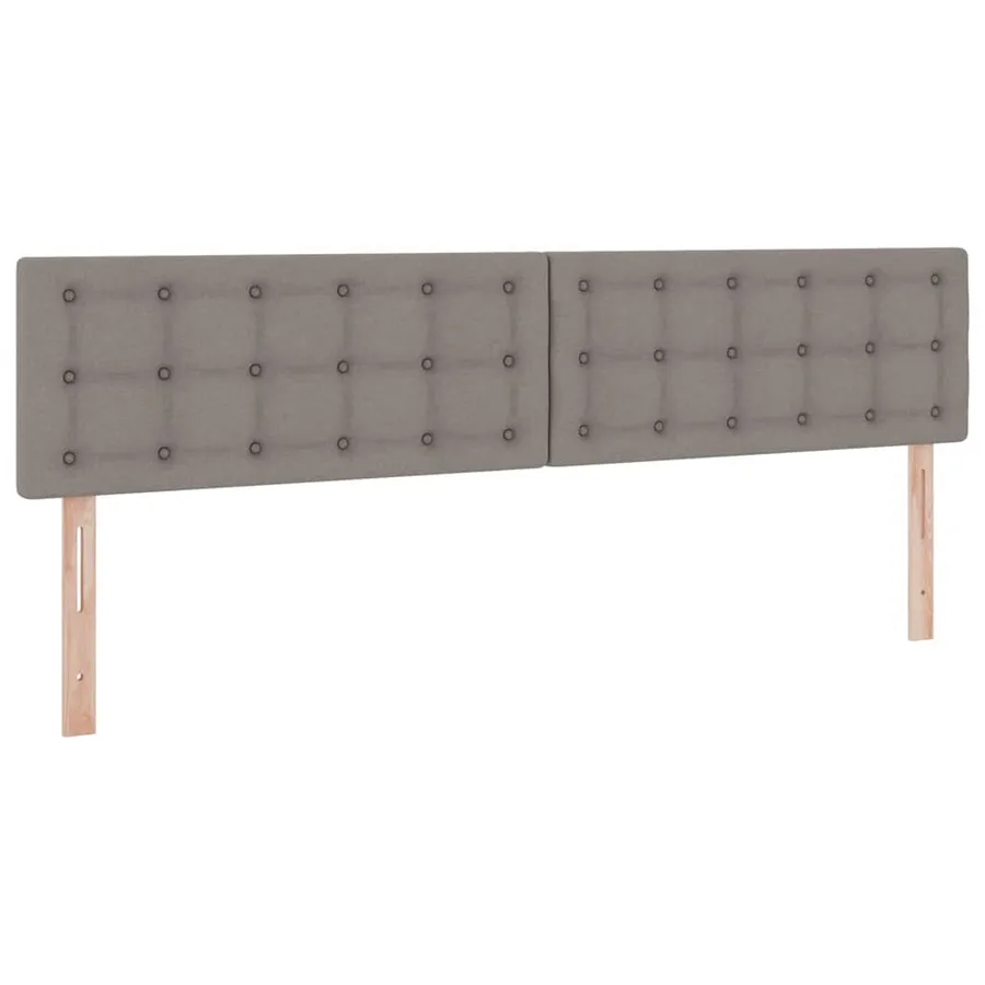 Lit de rangement LED avec matelas Taupe 200 x 200 cm Tissu - 8