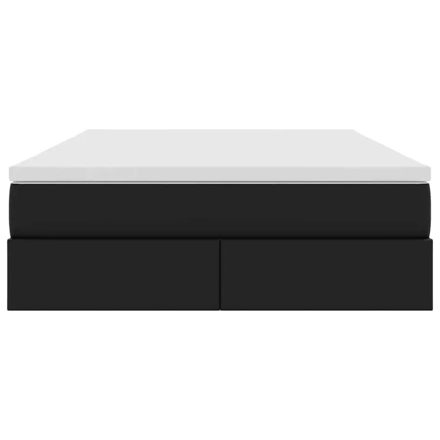 Lit avec rangement et matelas Noir 140 x 190 cm Simili cuir - 7