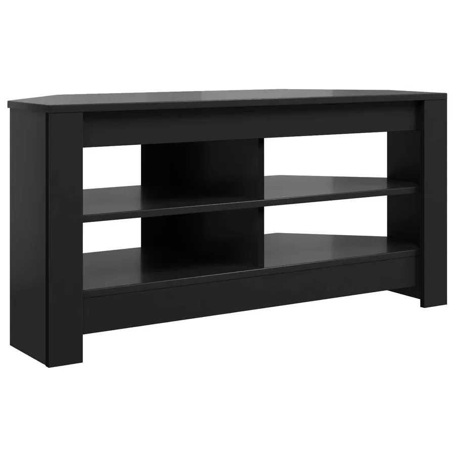 MeubleTVd'Angle Noir 102 x 40,5 x 45 cm Bois d'ingénierie - 2