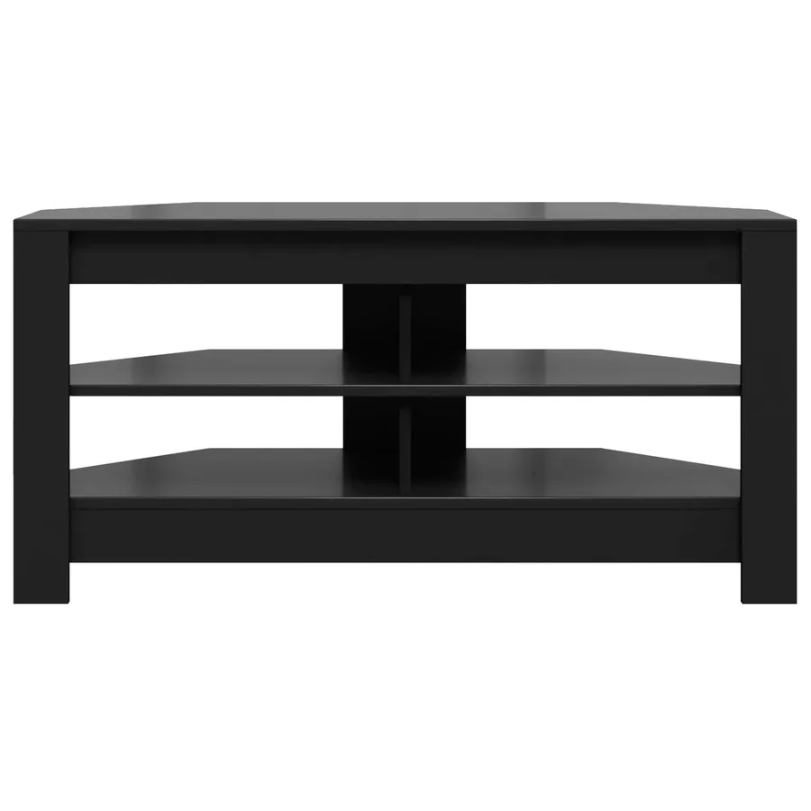 MeubleTVd'Angle Noir 102 x 40,5 x 45 cm Bois d'ingénierie - 5
