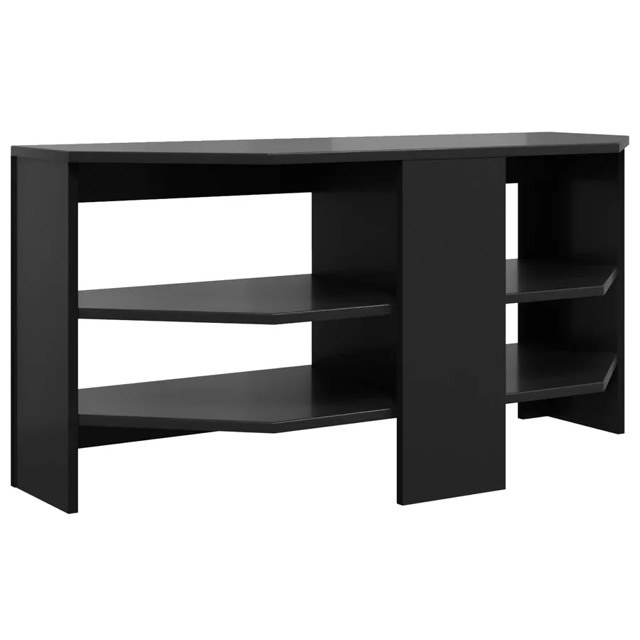 MeubleTVd'Angle Noir 102 x 40,5 x 45 cm Bois d'ingénierie - 7