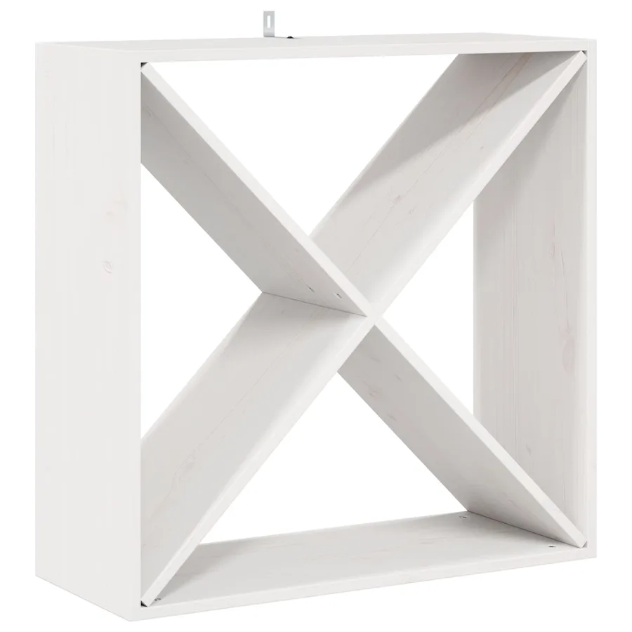 Étagère à vin 4 pcs Blanc 62 x 25 x 62 cm Pin massif - 5