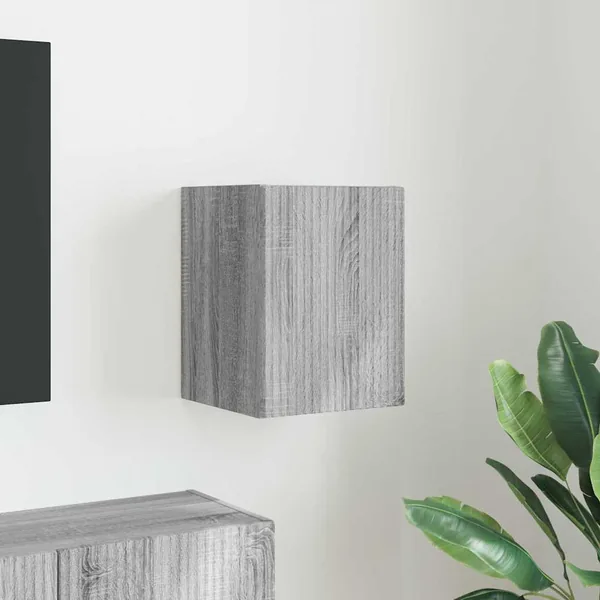 Meuble TV mural Gris Sonoma 30 x 31 x 40 cm Bois d'ingénierie