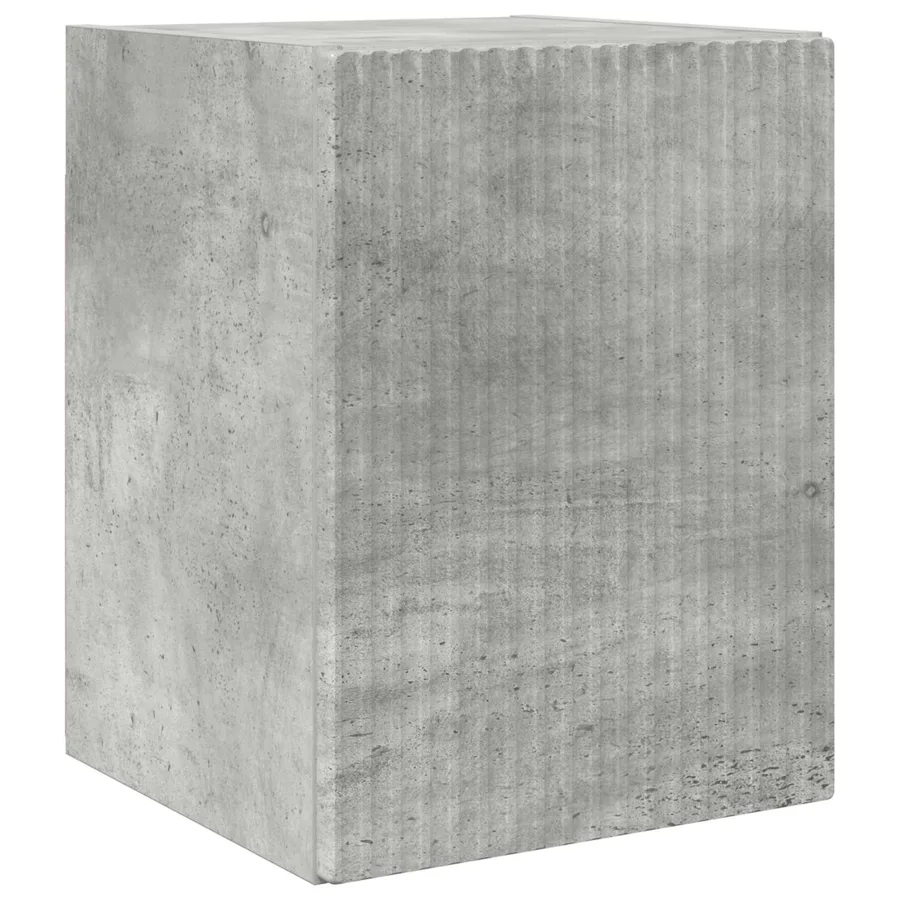 Ensemble meuble TV 3 pcs Gris béton Bois d'ingénierie - 7