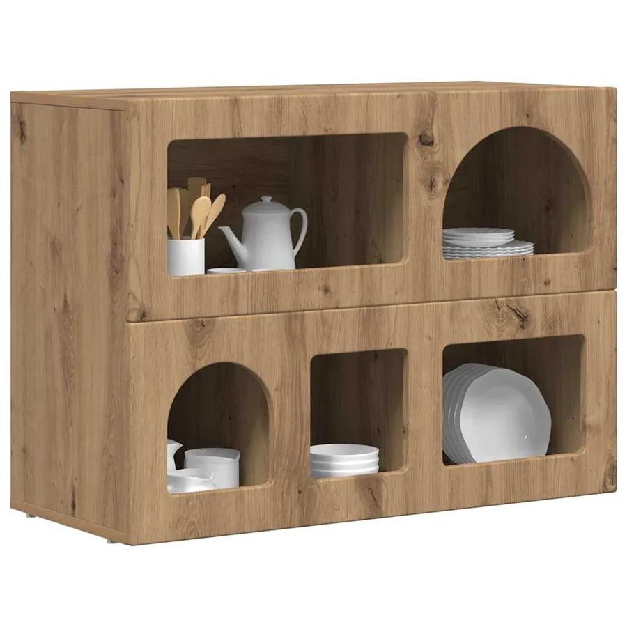 Buffet ELST Chêne artisanal 80,5 x 35 x 59 cm Bois d'ingénierie - 3