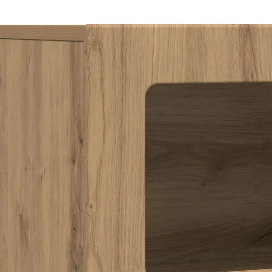 Buffet ELST Chêne artisanal 80,5 x 35 x 59 cm Bois d'ingénierie - 9