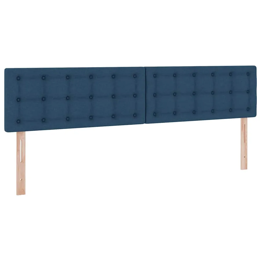 Lit de rangement LED avec matelas Bleu 200 x 200 cm Tissu - 10