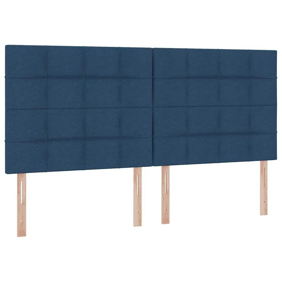 Lit de rangement LED avec matelas Bleu 200 x 200 cm Tissu - 8