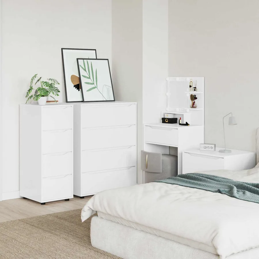 Armoire de rangement Blanc 40 x 48 x 105 cm Bois d'ingénierie - 4