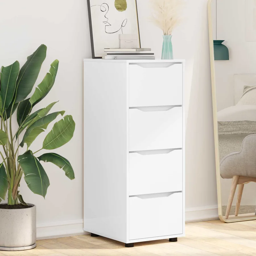 Armoire de rangement Blanc 40 x 48 x 105 cm Bois d'ingénierie - 6