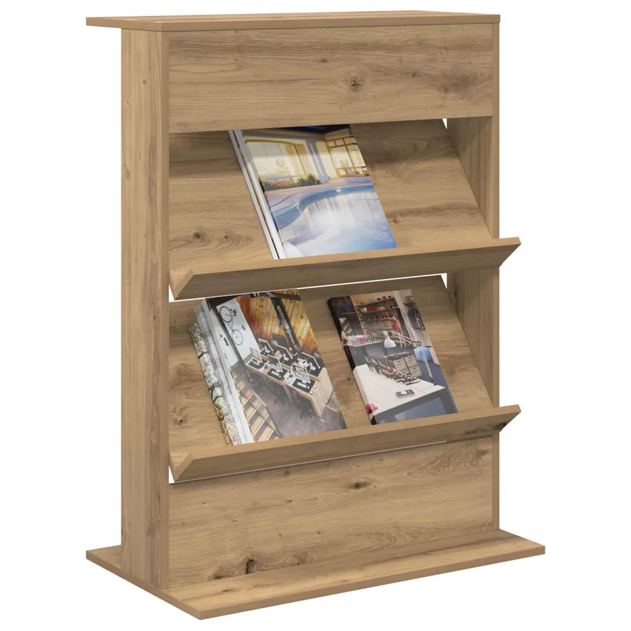 Étagère à magazines Chêne artisanal 70 x 41 x 96 cm - 3