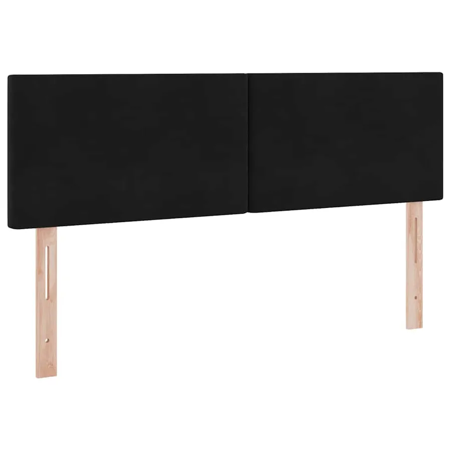 Lit de rangement LED avec matelas Noir 140 x 190 cm Velours - 8
