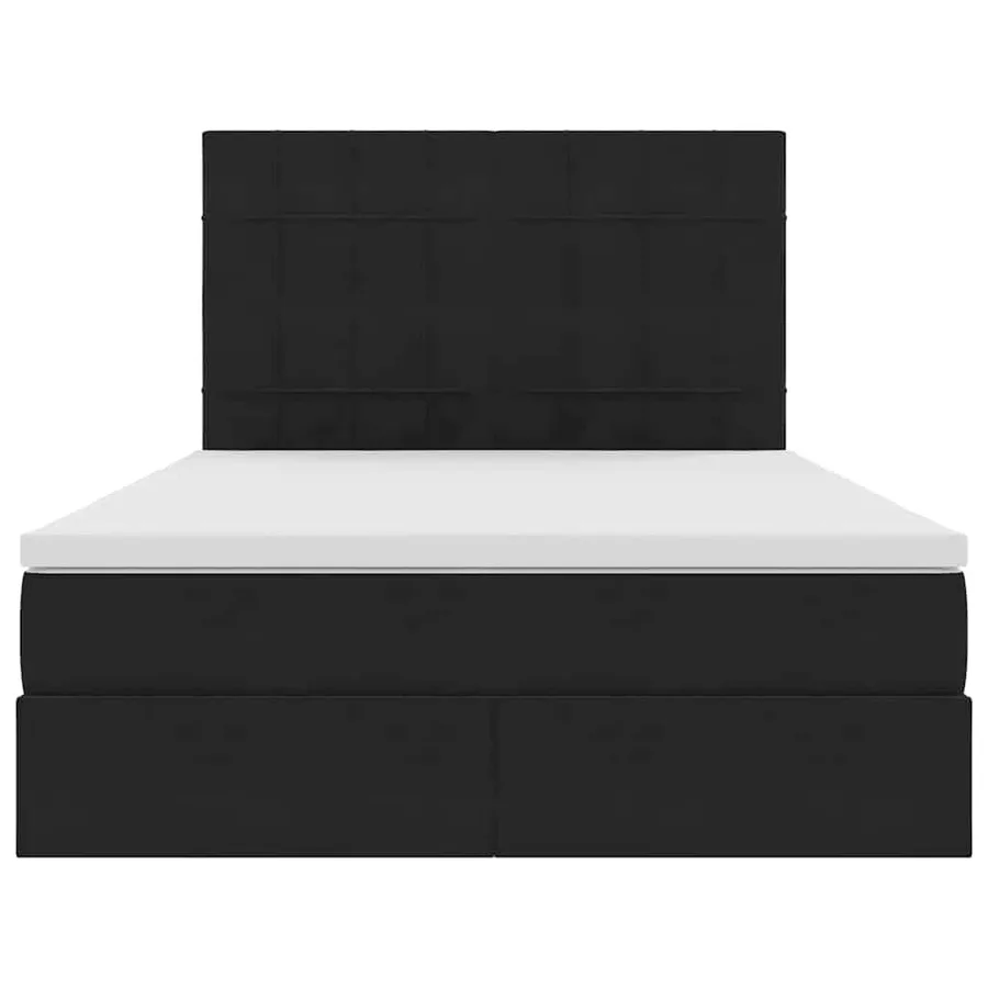 Lit avec rangement et matelas Noir 140 x 190 cm Velours - 7