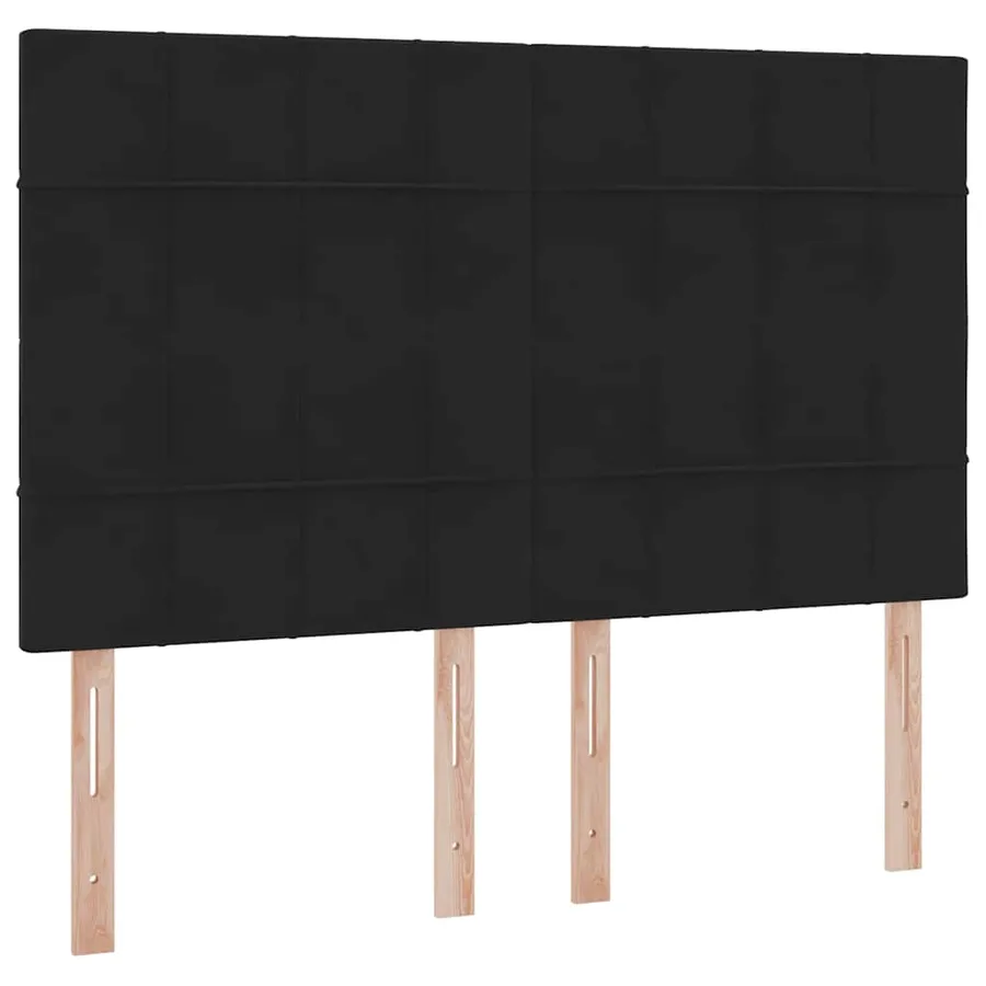 Lit avec rangement et matelas Noir 140 x 190 cm Velours - 9