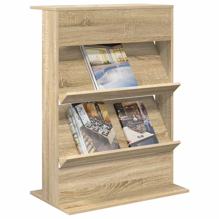 Étagère à magazines avec étagère Chêne Sonoma 70 x 41 x 96 cm - 3