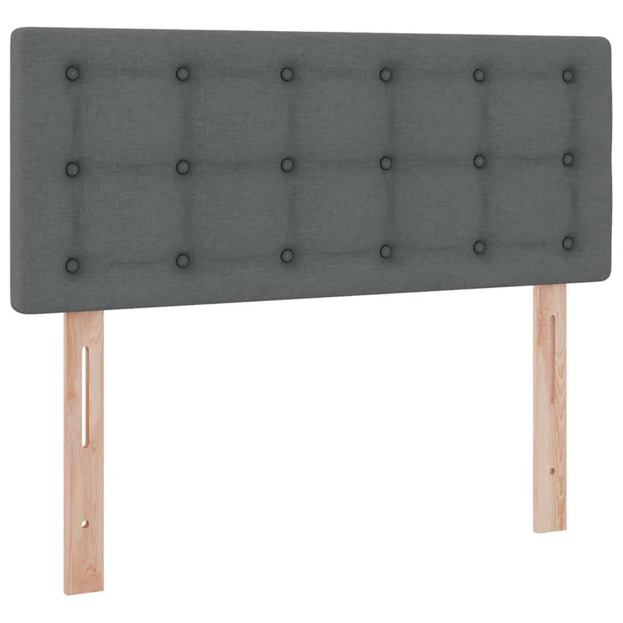 Lit de rangement LED avec matelas Gris foncé 120 x 190 cm Tissu - 8