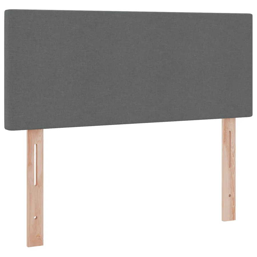 Lit de rangement LED avec matelas Gris foncé 120 x 190 cm Tissu - 10