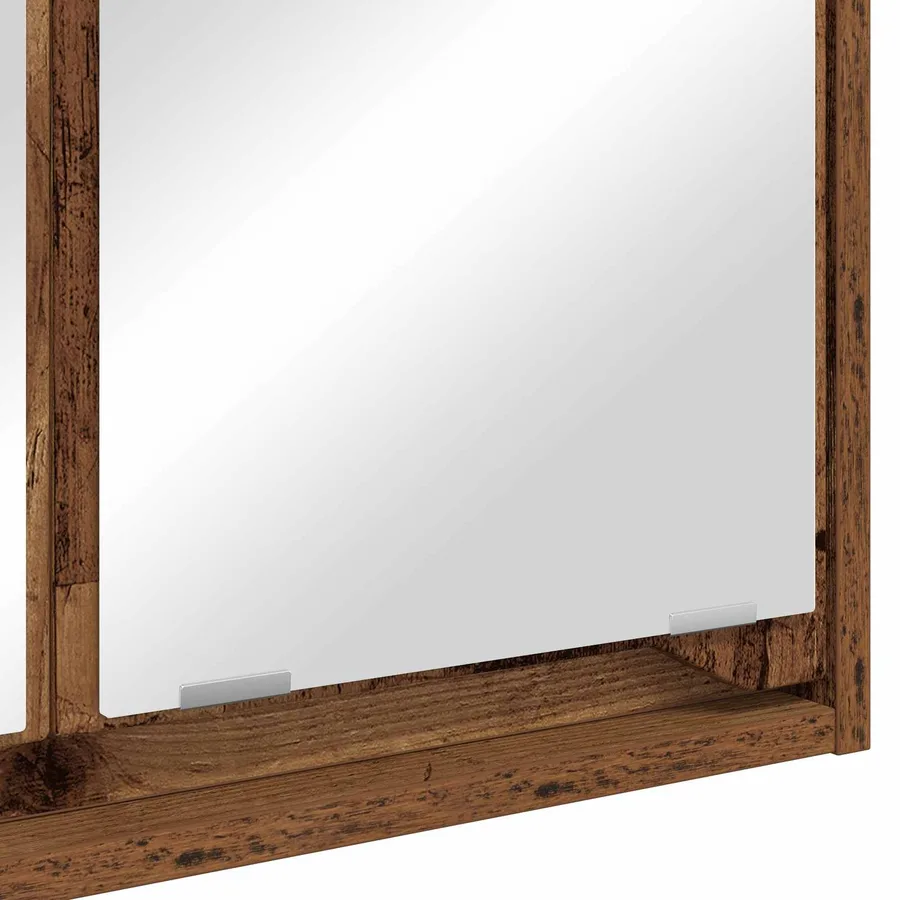 Armoire Miroir de Salle de Bain Bois Ancien 60 x 20 x 60 cm - 11