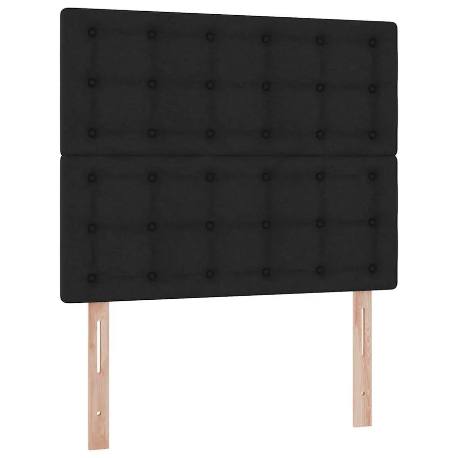 Lit avec rangement et matelas Noir 120 x 190 cm tissu - 9