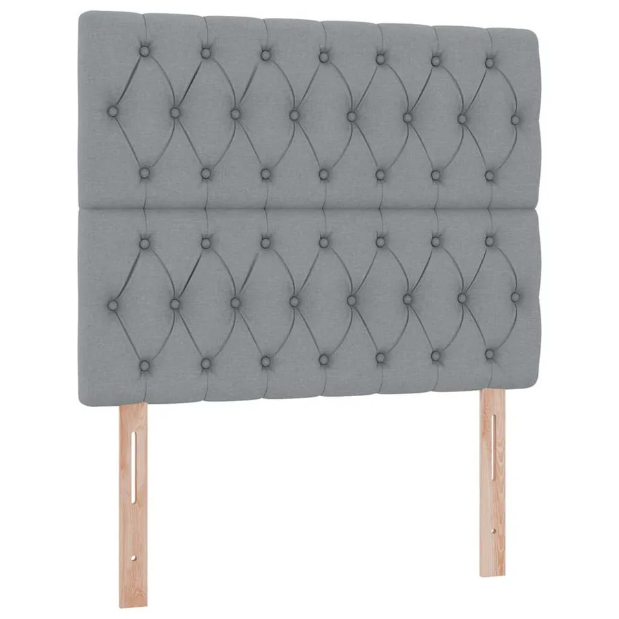Lit avec rangement et matelas Gris clair 120 x 200 cm tissu - 9