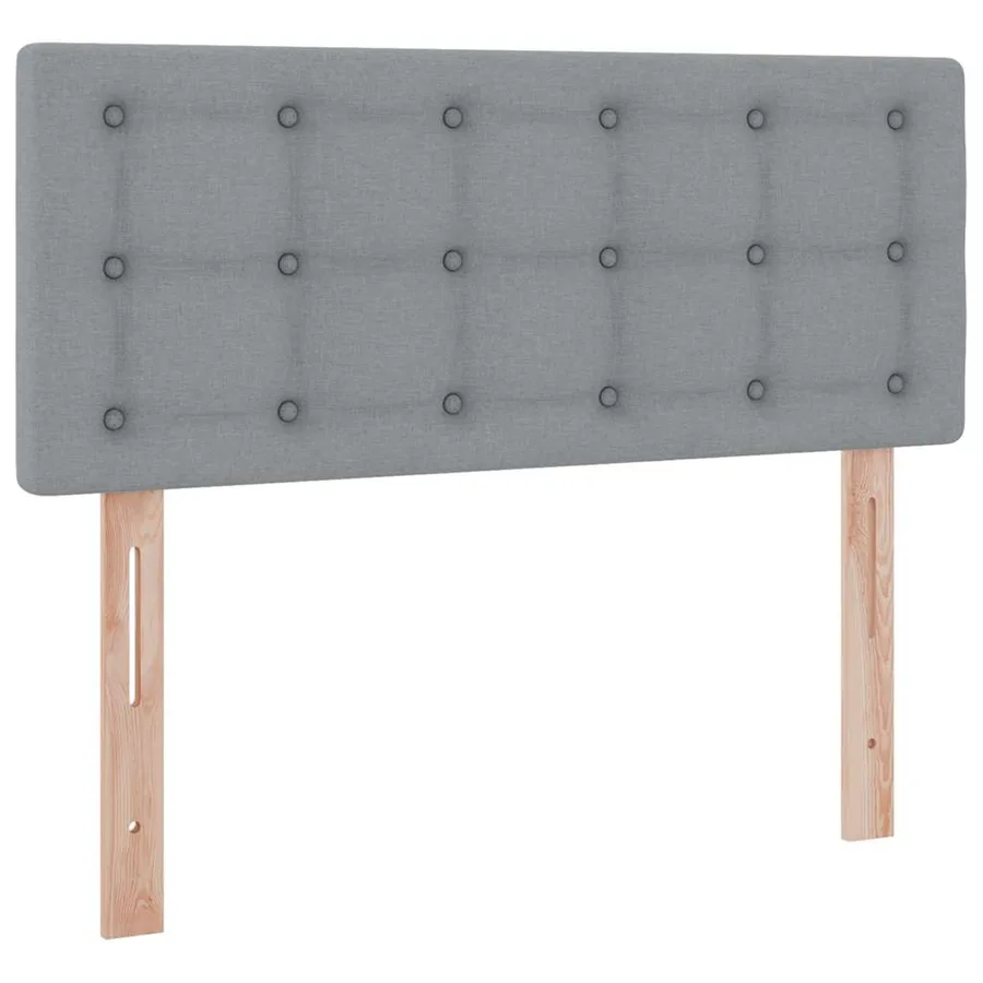 Lit de rangement LED avec matelas Gris clair 120 x 200 cm Tissu - 8